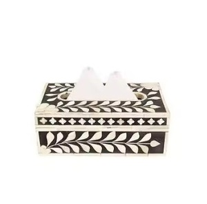 Cajas de pañuelos de nácar altamente duraderas, diseño moderno para decoración de mesa, artículos de mesa de arte indio, embalaje con logotipo personalizado - Product Image 6