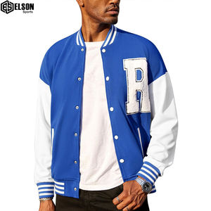 Vente en gros de vêtements américains taille adulte blouson de baseball tendance blouson universitaire tissé pour hommes veste unisexe - Product Image 6