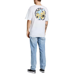 T-Shirt da Uomo <span class=keywords><strong>Jack</strong></span> <span class=keywords><strong>Jones</strong></span> 100% Cotone Organico JJChiller Paradise Bianco Tinta Unita Taglia X-Large 240 Grammi Jersey Magliette Stampate - Product Image 2