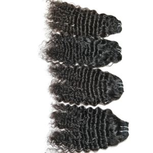 Vente en gros paquets de cheveux vierges indiens à cuticule alignée extensions de cheveux naturels Remy humains non transformés avec style de vague d'eau - Product Image 4