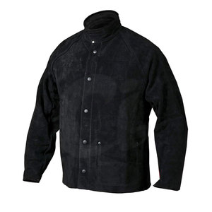 2025 nouvelle veste de soudage avec logo personnalisé avec col montant en cuir de peau de vache respirant pour le printemps en gros disponible - Product Image 4