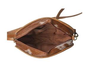 Hecho a medida bohemio Mini Sling mensajero de cuero mecanizado a mano monedero borla flor occidental cuero genuino de vaca - Product Image 1