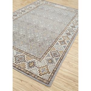 Erbe PKWL-5105 Hand Knotted Wool <b>Rug</b> Geometric & Abstract <b>Boho</b> Style Rectangular for Home & Hallway Rectangle Living Room Carpet - Product Image 2
