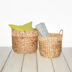 Panier en jacinthe d'eau fait à la main écologique Organisateur de stockage naturel décoratif léger et durable du Vietnam - Product Image 6