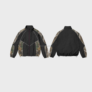 Chaqueta cortavientos transpirable impermeable de alta calidad con estampado de capucha patrón de cuero al por mayor chaquetas cortavientos para hombre - Product Image 4