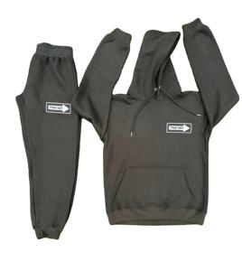 Pantalon de survêtement évasé personnalisé délavé à l'acide ensemble de sweats à capuche en coton respirant avec broderie survêtements vieillis hiver pour hommes - Product Image 3