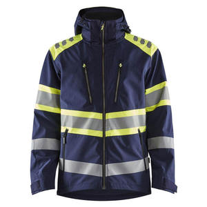 Waterproof Breathable Eco-Friendly Quick Dry <b>Canvas</b> Stand Collar Hooded Autumn Workwear Custom Men's Safety High <b>Jackets</b> - Product Image 1