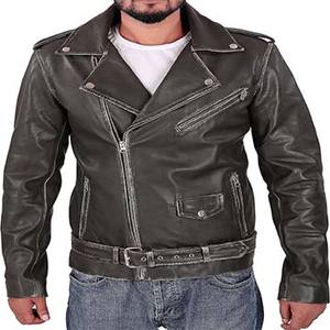 Chaqueta de cuero ligera de invierno para hombre con cuello levantado High Street Style - Product Image 1