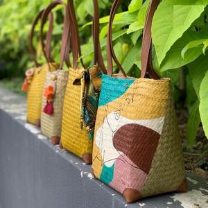 Vietnam pintado a mano de verano Seagrass bolsa - Product Image 4