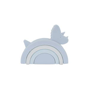 Set di Blocchi Educativi in Silicone a Forma di Dinosauro Colorato, Stimola la Mente dei Piccoli con Design Animali per Compleanni e Baby Shower - Product Image 1