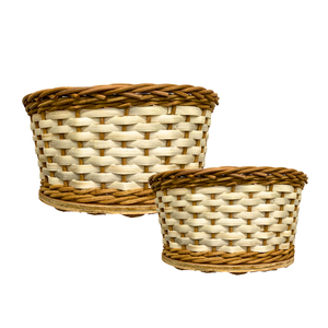 Cesta de mimbre de almacenamiento de pan de ratán de color personalizado al por mayor para panadería o cafetería artesanía de Vietnam, colores personalizados - Product Image 1