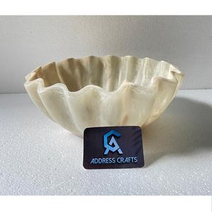 ถ้วยใส่ผลไม้ทำจากยางเรซินแบบหมุนงาช้างเป็นมิตรต่อสิ่งแวดล้อมเครื่องใช้บนโต๊ะอาหารถ้วยเสิร์ฟของตกแต่งโต๊ะเครื่องใช้บนโต๊ะอาหารทำจากเรซิน - Product Image 1