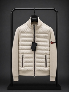 Blouson matelassé hybride de luxe pour homme – Manteau bomber d'hiver thermique à quart de zip, décontracté, imperméable, coupe-vent et chaud pour l'extérieur - Product Image 5