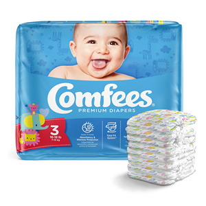 Comfees Baby Diapers Size 3 36 pcs (x4) Disposable Baby Diapers (16 - 28 lbs) - Product Image 1