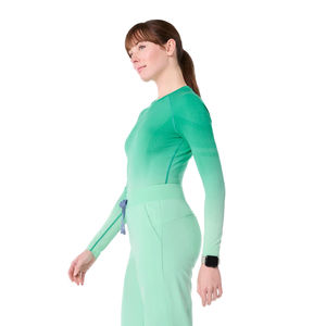 Nuevo Uniforme Médico Ecológico de Manga Larga sin Costuras, Diseño de Rayas Sublimadas Personalizadas, Conjuntos de Uniformes para Hospital - Product Image 5