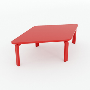 Mesa Infantil de Diseño Minimalista Multicolor KGD019 94x57x28cm con Tablero en Forma de Diamante Hecho de Madera de Caucho para Niños en Edad Preescolar - Product Image 3