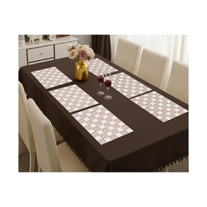 Classic Printed Square Multicolour Soft <b>Linen</b> Placemat 32x45cm Dining <b>Table</b> Mat Lightweight OEKO TEX Certified India Exporters - Product Image 2