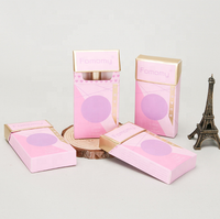 Boîte en papier de rouge à lèvres d'impression personnalisée 10ml, testeur d'huile de parfum échantillon Tube en verre bouteille emballage carton blanc, boîte à cigarettes à rabat
