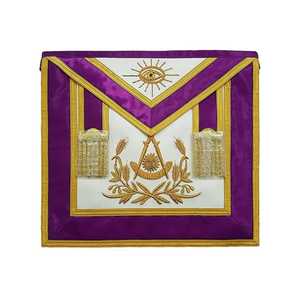 Premium Regalia Apron with Smooth Finish <b>Decorative</b> <b>Edge</b> and Fine Stitch Made for Ceremonial Uniform and Ritual Occasions - Product Image 2