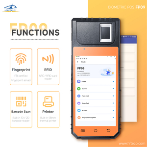 Hfsecurity FP09 <span class=keywords><strong>RFID</strong></span> NFC Android sinh trắc học vân tay thanh toán thiết bị đầu cuối 4 gam Ngân Hàng Đầu đọc thẻ máy in cầm tay máy cho văn phòng - Product Image 6