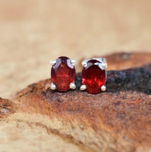 Boho Style 925 Sterling <b>Silver</b> <b>Drop</b> <b>Earrings</b> with Garnet Gemstone Handmade Jewelry for Women for Weddings Special Occasions - Product Image 4