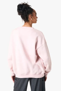 Vente en gros fabrication sweat-shirt surdimensionné pour femmes col rond épaules tombantes respirant impression de logo personnalisé Service OEM - Product Image 6