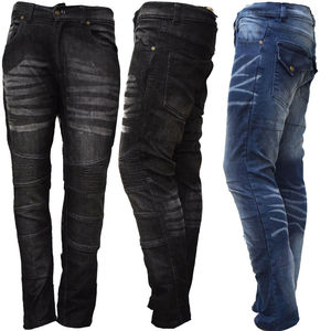 Pantalones vaqueros personalizados para motociclista para hombre, ropa deportiva a prueba de viento con forro de protección de aramida, pantalones vaqueros de moda - Product Image 1