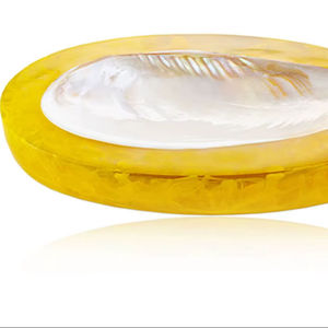Bol décoratif artisanal en résine et nacre Pièce maîtresse de table de luxe pour la maison et l'hôtel - Product Image 1