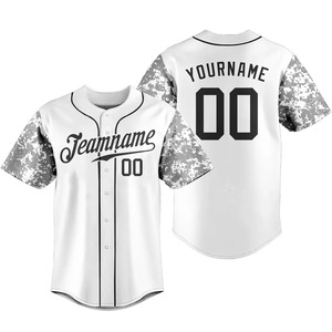 Camiseta de béisbol personalizada Unisex camiseta de béisbol camisetas de camuflaje ropa deportiva transpirable uniforme de equipo nombre personalizado - Product Image 6