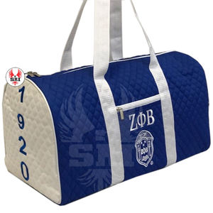 Zeta Phi Beta Soror Embroidered Quilted Duffel Bag | ZPB Sorority Embroidery Women Custom <b>Style</b> Quilted Duffel Bag - Product Image 2