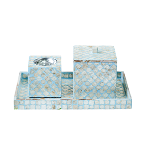 Ensemble de brûleur d'encens en nacre verte et boîte pour garder l'encens en coquillage Capiz Mubkhar, brûleur bakhoor pour cadeau Eid - Product Image 2