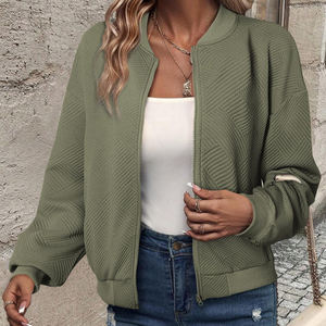 Blousons Bomber pour Femmes Uni et Simple avec Fermeture Éclair Produit le Plus Vendu Blouson Bomber à la Mode pour Femmes avec Logo Personnalisé - Product Image 3
