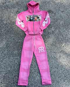 ชุดเสื้อผ้ามีฮู้ดสำหรับทั้งชายและหญิงผ้าคอตตอนทำจากผ้าเทอร์รี่พิมพ์โลโก้ได้ตามต้องการ - Product Image 3