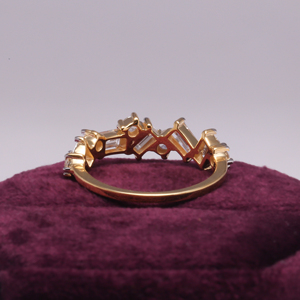 2,00 TCW Baguette Cut Lab Grown Engagement Band Perfect Partner Anillo de diamante de boda 14KT Anillos finos de oro sólido - Product Image 6