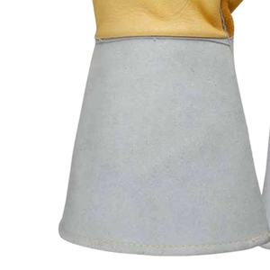 Gants de travail en cuir de vachette robustes et de sécurité, réglables, élastiques, pour le jardinage, la coupe, la construction, la ferme - Product Image 3