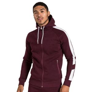 El mejor diseño de chándal de dos piezas con cremallera, recién llegado, ropa de calle ajustada, Conjunto de jogging a rayas, sudaderas con capucha de talla grande para hombre - Product Image 3