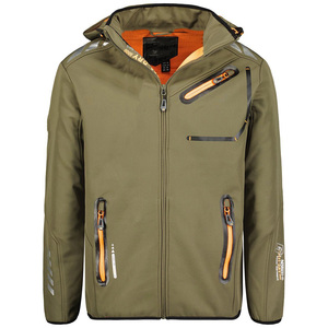 Venta al por mayor Atlético Fit poliéster Softshell cremallera chaqueta para hombres nueva a prueba de viento al aire libre chaqueta de ajuste moderno con logotipo personalizado - Product Image 1