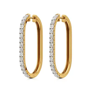 ต่างหูห่วงเพชรทรงเพรียวบาง Orion Sleek - Product Image 2