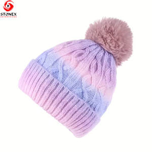 Nouveaux bonnets en tricot en peluche d'hiver tendance, logo personnalisé, vente chaude, chaud, voyage, plage, hommes, 100% acrylique - Product Image 1