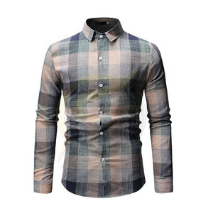 Camisa de vestir informal para hombre, camisa Formal informal de alta calidad, Color puro, 100% algodón, Verano - Product Image 5