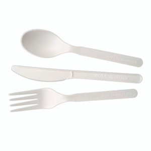 Eco Friendly Disposable <strong>Customized</strong> Capacity logo PLA Biodegradable <strong>Cutlery</strong> <strong>Made</strong> in Vietnam for Export