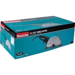 Meuleuse d'angle électrique professionnelle 14 pouces SJS sans fil, sans balais, avec interrupteurs à palette à déclenchement coulissant pour le polissage et le bricolage - Product Image 1