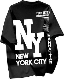 T-shirt cool à manches courtes et col rond pour garçon avec motif de lettres - Product Image 4