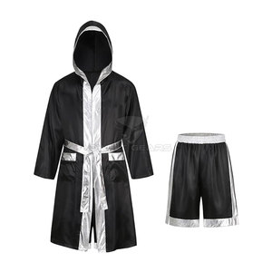 2024 Robe de boxe pour hommes MMA Kick Boxing Training Couleur et logo personnalisés Combat Body Building Satin/Polyester - Product Image 1