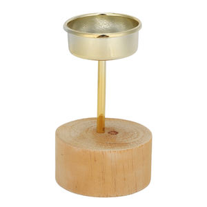 Porte-bougie votif en bois naturel hexagonal, vente chaude, support en bois pour les fêtes de Noël et du Nouvel An - Product Image 5