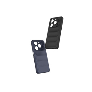 Coque en silicone TPU souple Netzy pour Infinix Hot 40i bleu marine avec motif ethnique et dos ajouré anti-traces de doigts - Product Image 5