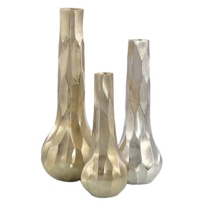 Métal Aluminium Nouveau Design Décoratif Home Decor Lot de 3 Vase à Fleurs Designer de Luxe Meilleure Vente - Product Image 1