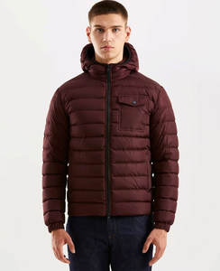 TOPSHOW OEM Custom Winter Loose <b>Black</b> Down Puffer <b>Jackets</b> Men's Winter Thick Bubble <b>Cropped</b> Puffer Coat - Product Image 1