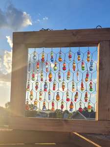 Tenture murale de meilleure qualité pour l'exportation B2B Coton écologique avec design abstrait sur un décor en bois fait à la main - Product Image 5