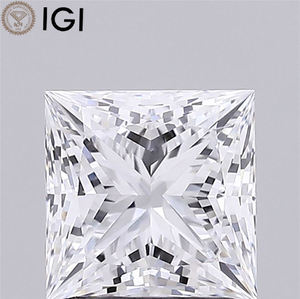 1.51 CT D Couleur VVS2 Clarté CVD Lab Grown Princess Cut Diamond 6.27 MM avec certificat IGI Loose pour les bijoux inspirés de l'amour - Product Image 1